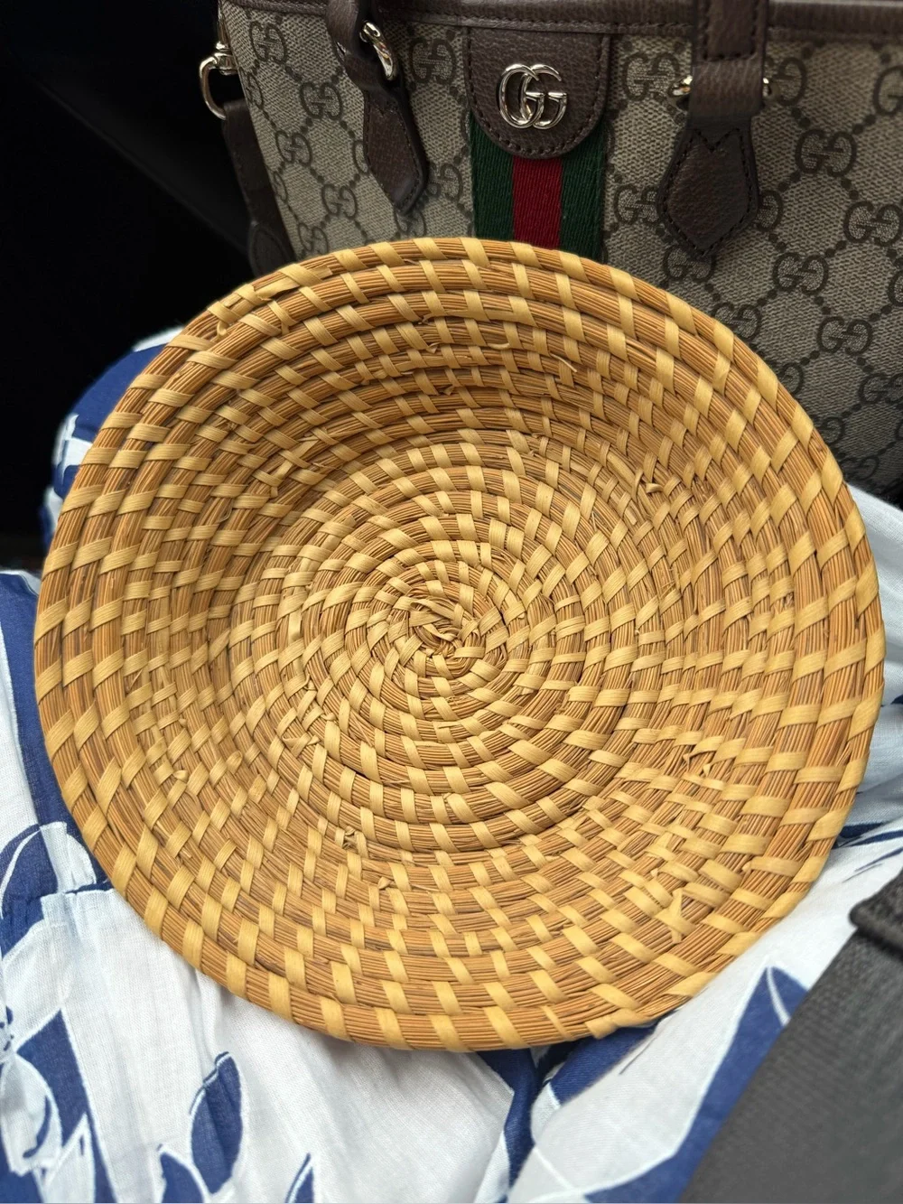 Sweet grassWoven Decorative Basket - Natural Brown - Unbranded